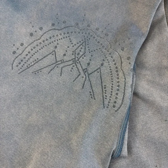 Gymshark Womens Seamless Acid Wash High Waisted Leggings Blue Mandala Graphic - Picture 2 of 5